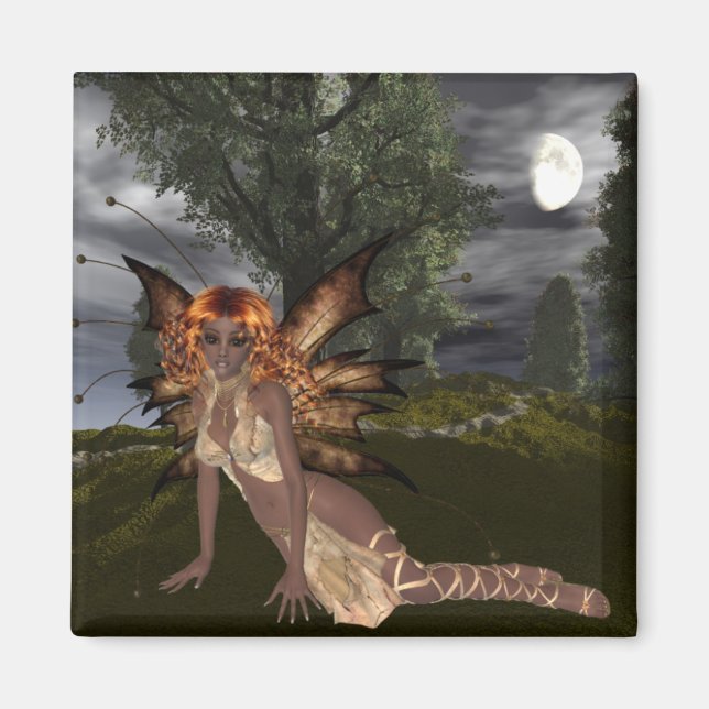 Imã Fada Noturna Design 1 - Fantasy Fae Magnet (Frente)