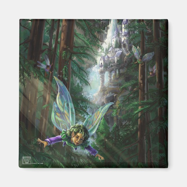 Imã Fadas da Floresta e Castelo da Cachoeira (Frente)