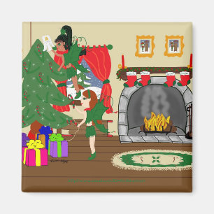 Imã Fadas do Natal que aparam o ímã da árvore