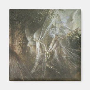 Imã Fadas que olham através de um arco gótico, 1864
