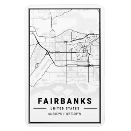 Ímã Fairbanks Alaska City Viagem Map
