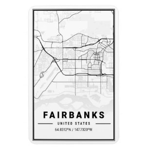 Ímã Fairbanks Alaska City Viagem Map