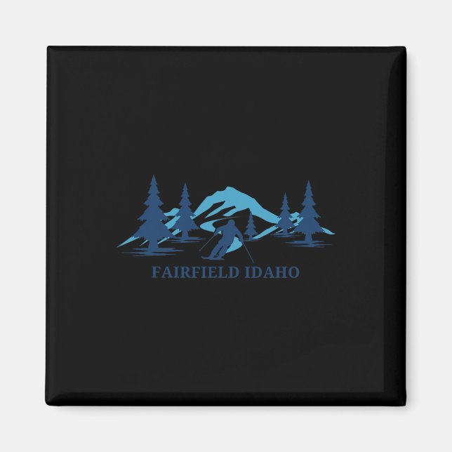 Imã Fairfield Idaho Ski Resort Skiier (Frente)