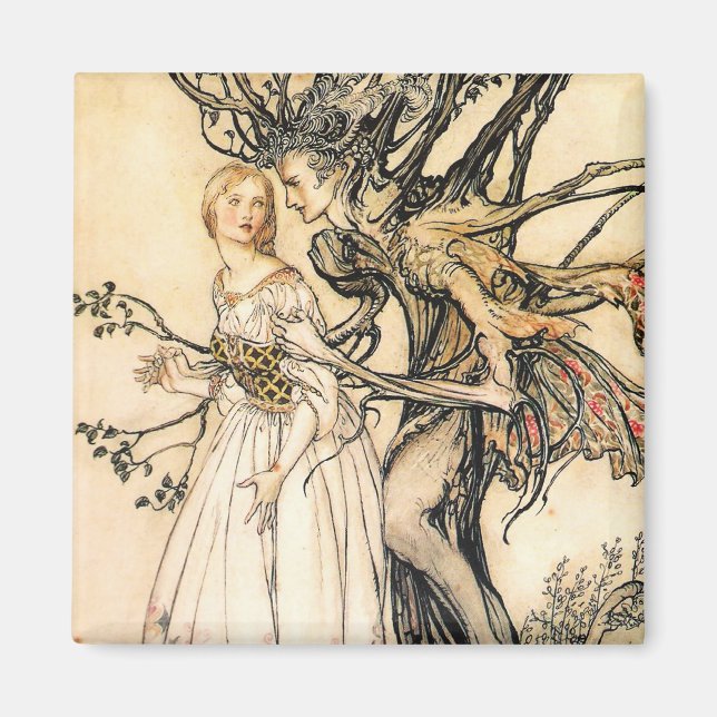 Imã Fairytale Princess e Tree Elf Magnet (Frente)