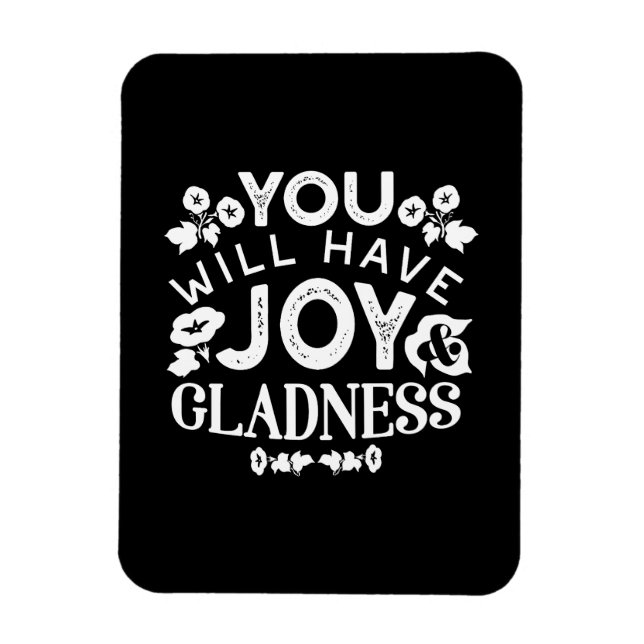 Ímã Faith and Happiness – Joy and Gladness Quotes (Vertical)