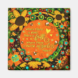 Imã Faith Bonito Orange Yellow Floral Bumblebee Irelyn