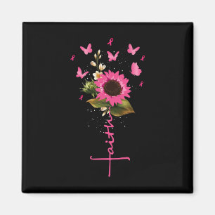 Imã Faith Cross Breast Cancer Sensibence Christian Gif