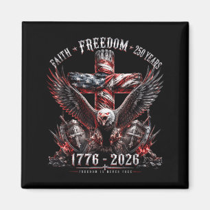 Imã Faith Dom 250 Anos Águia Americana Patriótica