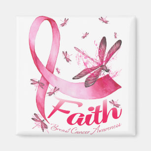 Imã Faith Dragonfly Cancer Sensibilização T-Shirt
