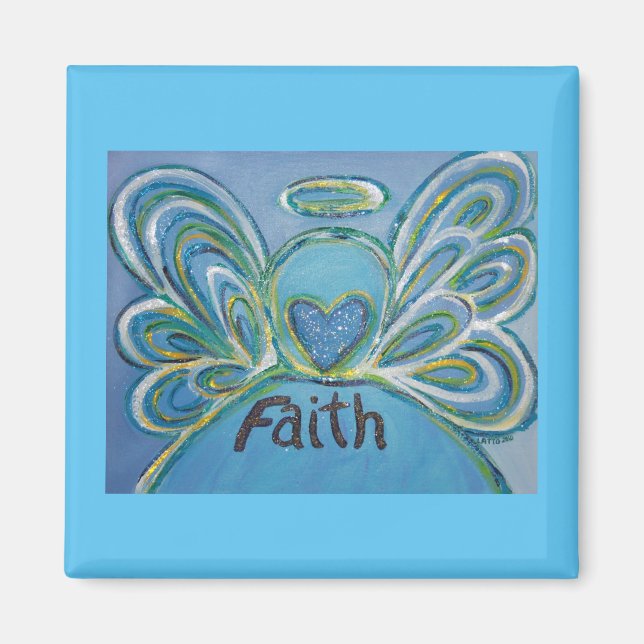 Imã Faith Guardian Angel Word - Magnet Personalizado (Frente)