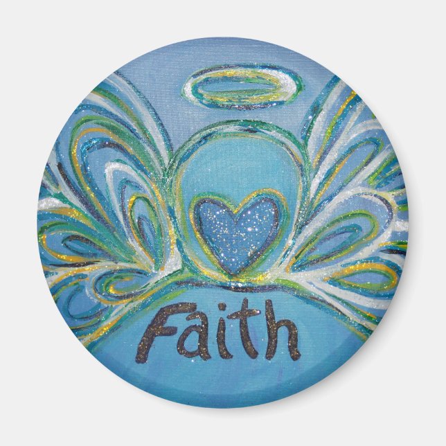 Imã Faith Guardian Angel Word - Magnet Personalizado (Frente)