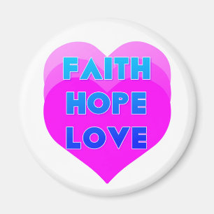 Imã Faith Hope ama Corações Magnetos Inspiracionais