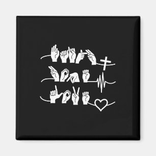 Imã Faith Hope Love - Christian Religion Heartbeat Cro