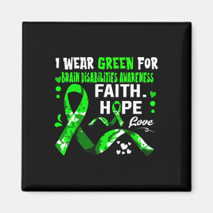 Imã Faith Hope Love Eu Visto Verde Para Deficiência Ce