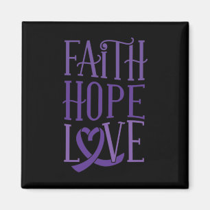 Imã Faith Hope Love - Fibromialgia Apoio à Consciência