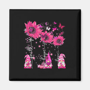Imã Faith Hope Love Gnome Ribbon Breve Cancer Awarene