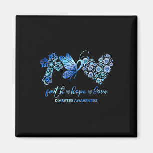 Imã Faith Hope Lutar Ama Diabetes Sunflower Consciênci