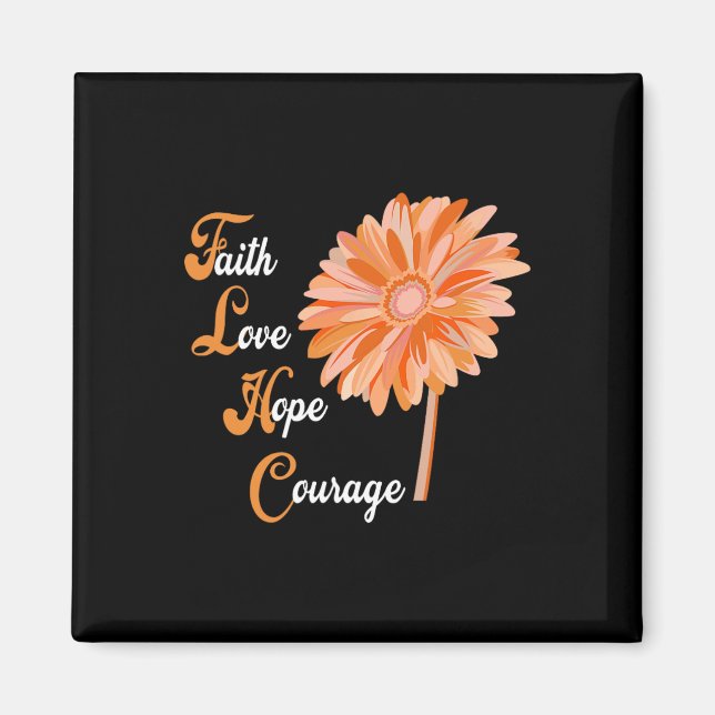 Imã Faith Love Esperava Coragem Aml Leukemia Consciênc (Frente)