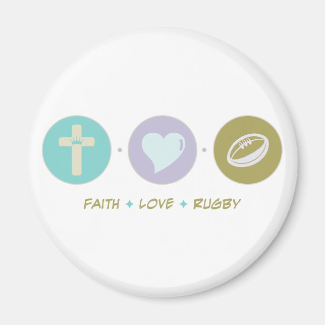 Imã Faith Love Rugby (Frente)