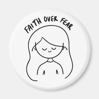 Imã Faith Over Fear Inspirational Magnet