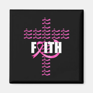 Imã Faith Ribbon Christian Cross Break Cancer Awarene