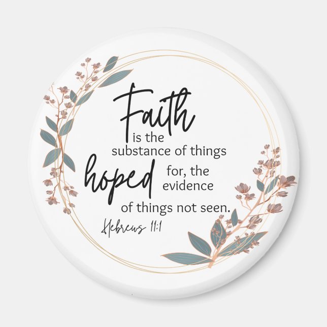 Imã Faith Round Magnet (Frente)