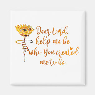 Imã Faith Sunflower com citação de oração