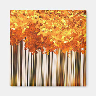 Imã Faixa de cinzas de laranja artística da floresta d