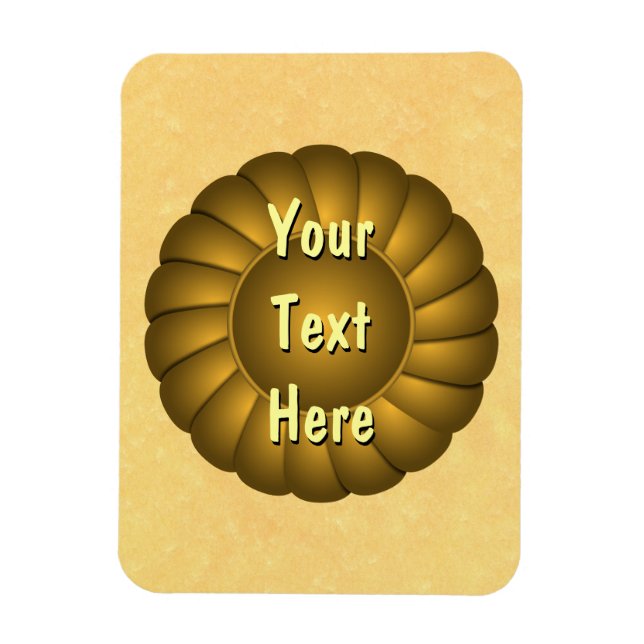 Ímã Faixa de Opções Amarela a Personalizar (Vertical)