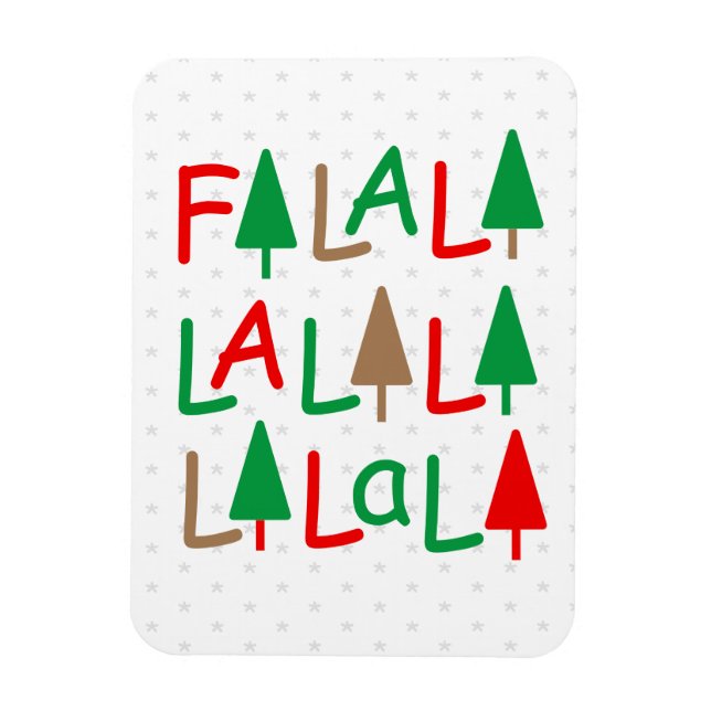 Ímã FaLaLa. Árvores de Natal Feliz Imagem Fotográfica (Vertical)