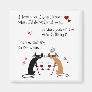 Imã Falando com o Gato Engraçado do Vinho