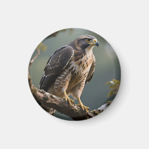 Imã Falcão Empoleirado no Galho
