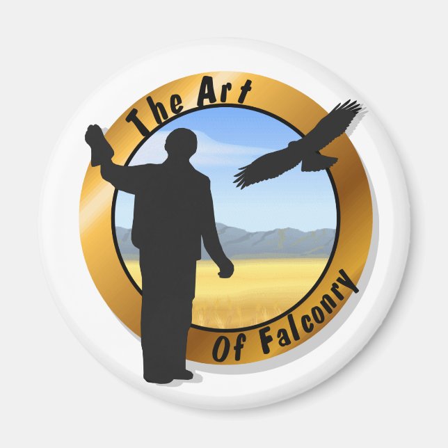 Imã Falconer Medallion Round Magnet (Frente)