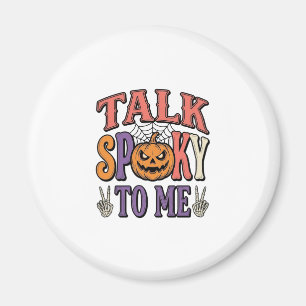 Imã Fale Assustador Comigo Camisa Vintage de Halloween