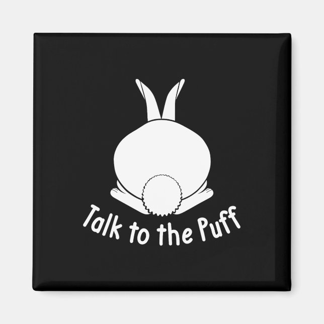 Imã Fale Com O Coelho Fofinho De Puff Coelho Feliz Pás (Frente)