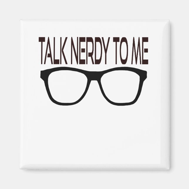 Imã Fale Comigo Com Óculos de Geek Pretos (Frente)