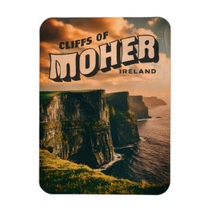 Ímã Falésias vintage de Moher, presentes da natureza d