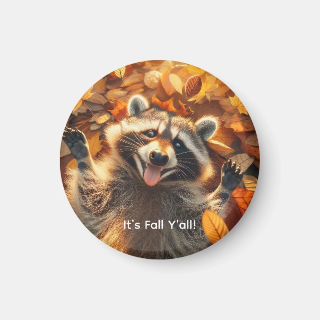 Imã Fall Bobo Raccoon personalizável (Frente)