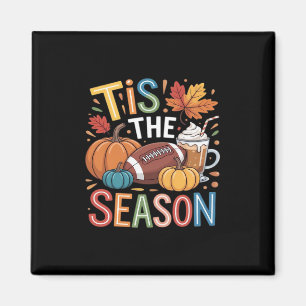 Imã Fall Football Autumn Pumpkin Coffee