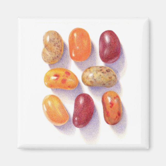 Imã FALL JELLY BEANS Square Magnet (Frente)