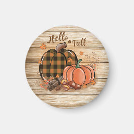 Imã Fall Pumpkin Round Magnet
