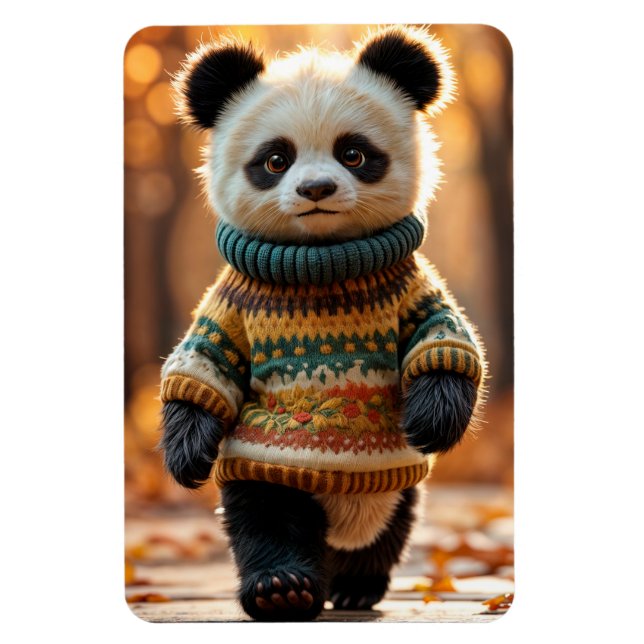 Ímã Fall Sweater Panda Magnet (Vertical)