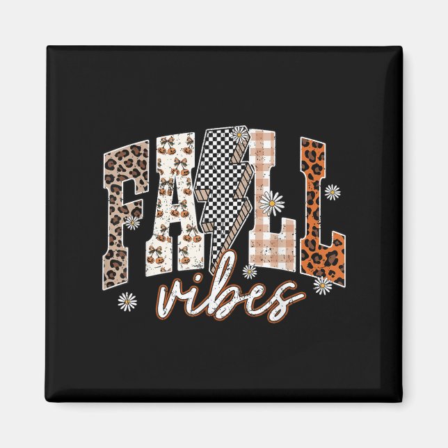 Imã Fall Vibes Lightning Flower Ação de Graças Autumn  (Frente)