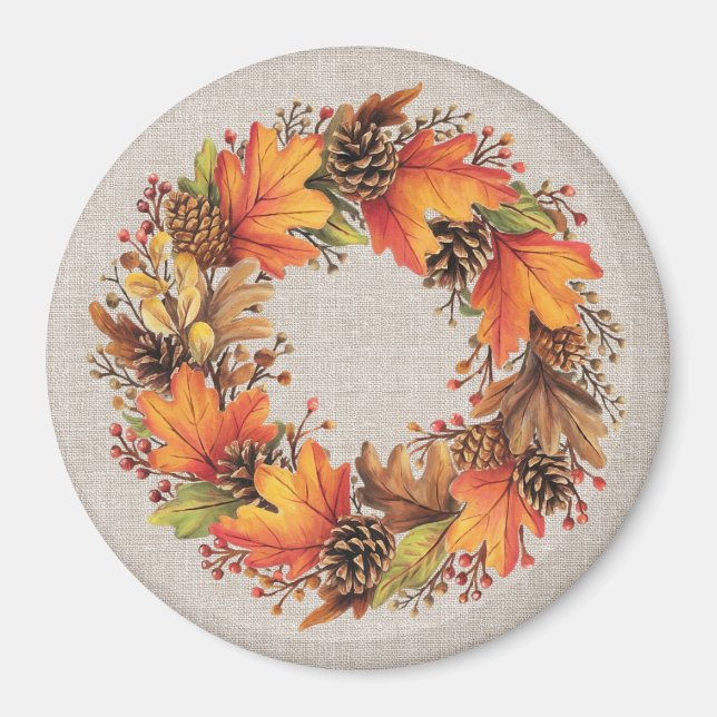 Imã Fall Wreath Magnet (Frente)