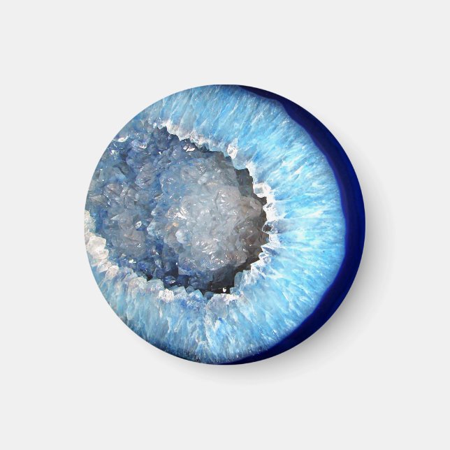 Imã Falln Blue Crystal Geode (Frente)