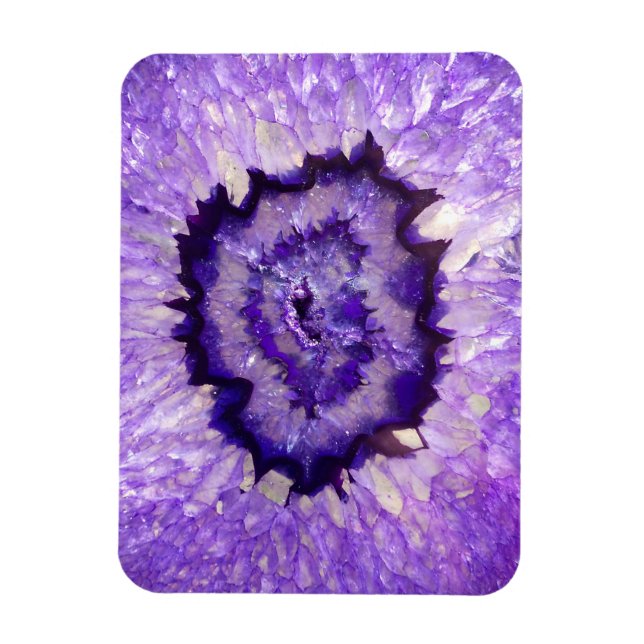 Ímã Falln Purple Agate Geode (Vertical)
