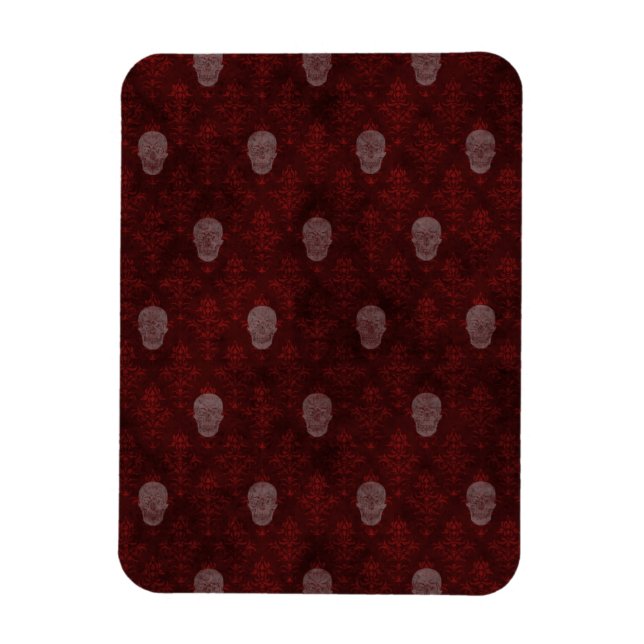 Ímã Falln Victorian Skulls Red (Vertical)