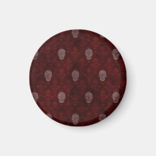 Imã Falln Victorian Skulls Red