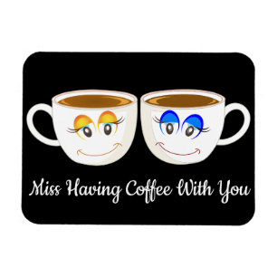Ímã Faltando Café Com Seus Copos De Café