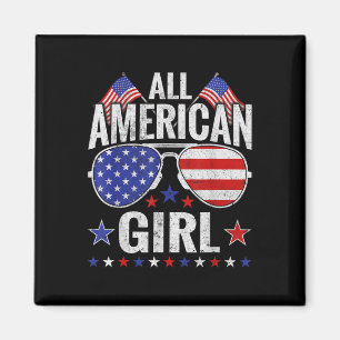 Imã Família Americana Girls Sungles Patriótica 4º De J